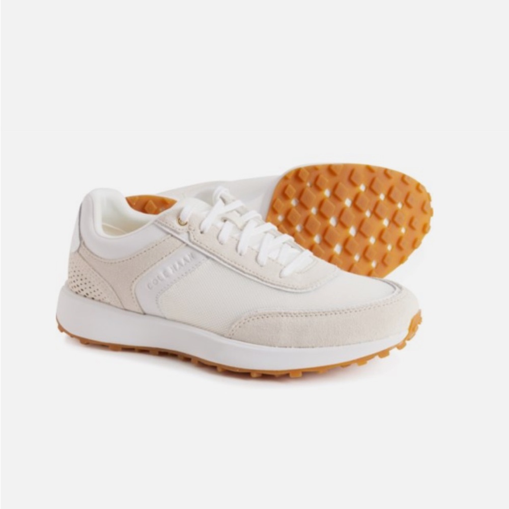 Cole Haan Beige Lace-Up Sneakers